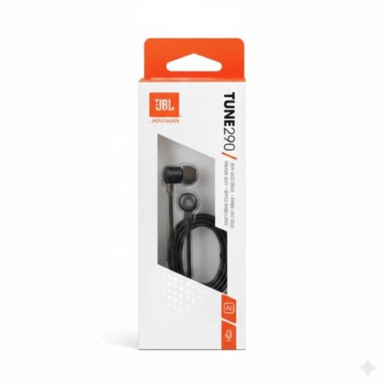 אוזניות JBL T290 - עם כבל אוקס